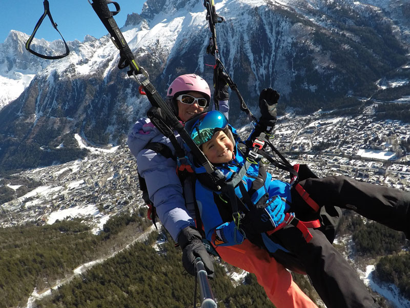paragliding in Chamonix France